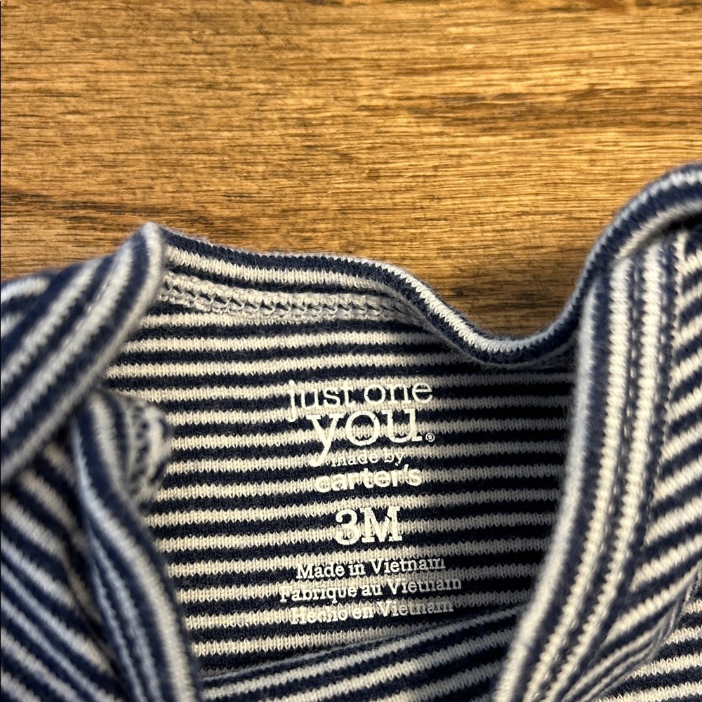 Striped and Dinosaur Baby Bodysuits with Denim Pants Set - Picture 9 of 9